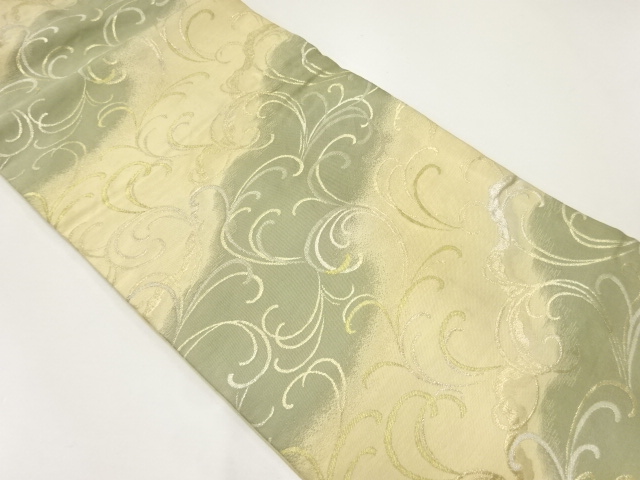 JAPANESE KIMONO / ANTIQUE NAGOYA OBI / WOVEN ARABESQUE